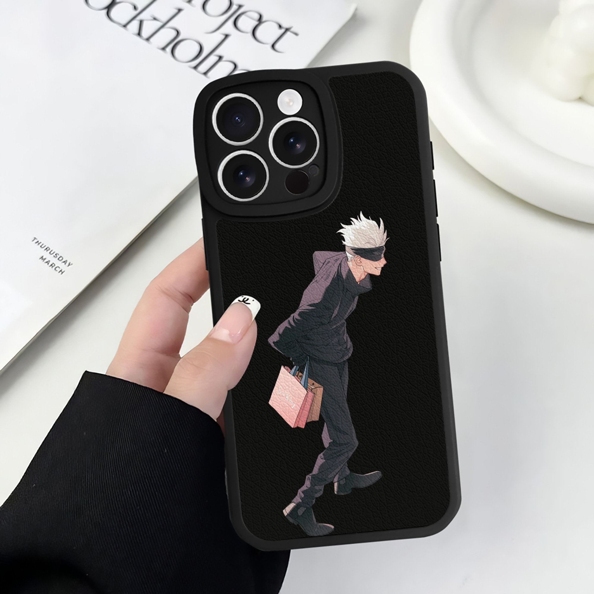（画像用） 呪術廻戦 Jujutsu Kaisen 【iPhone 16シリーズ対応】シリコンスマホケース（レザー調） 材質：シリコン